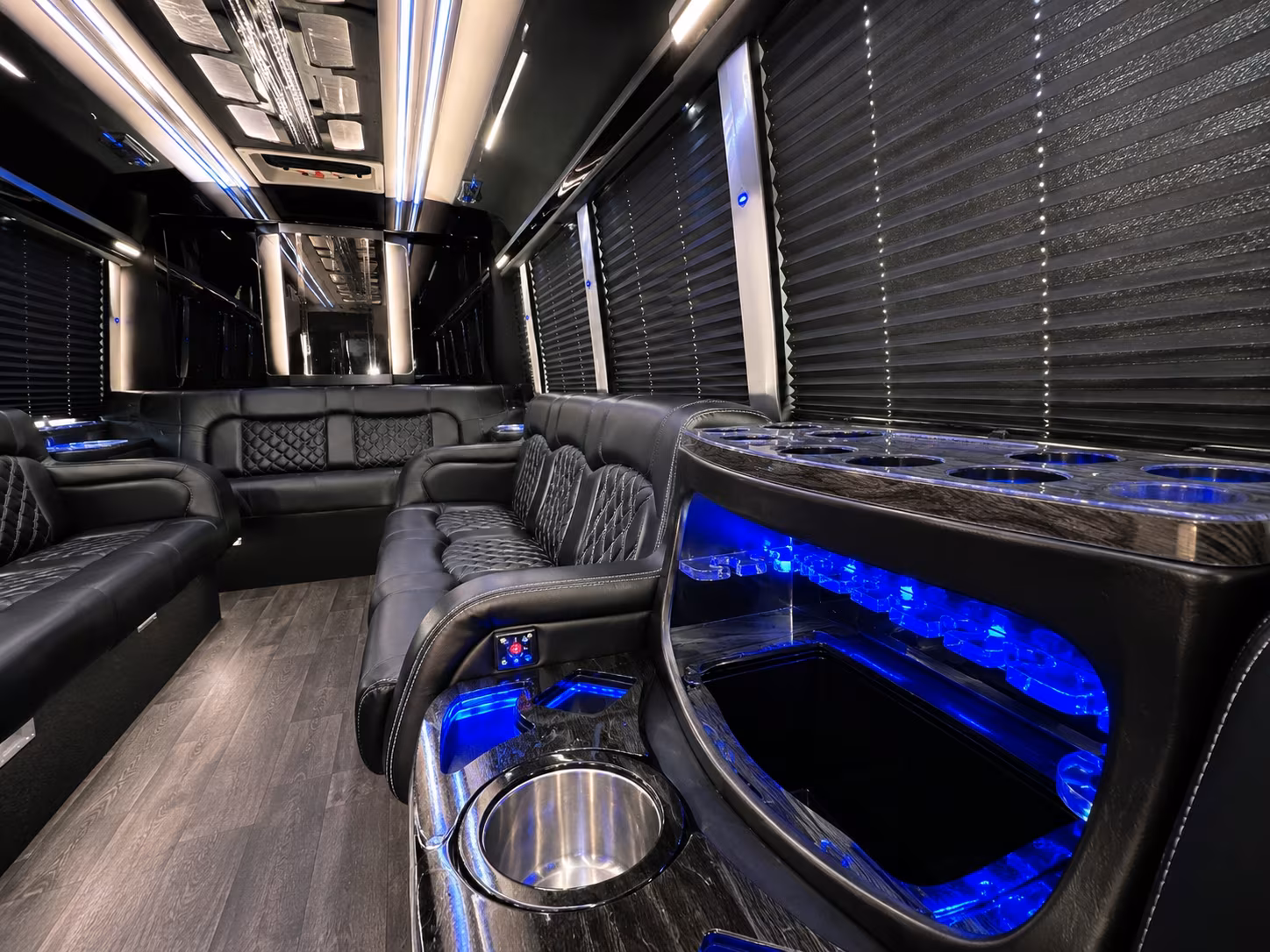 20 Passenger Party Bus Interior