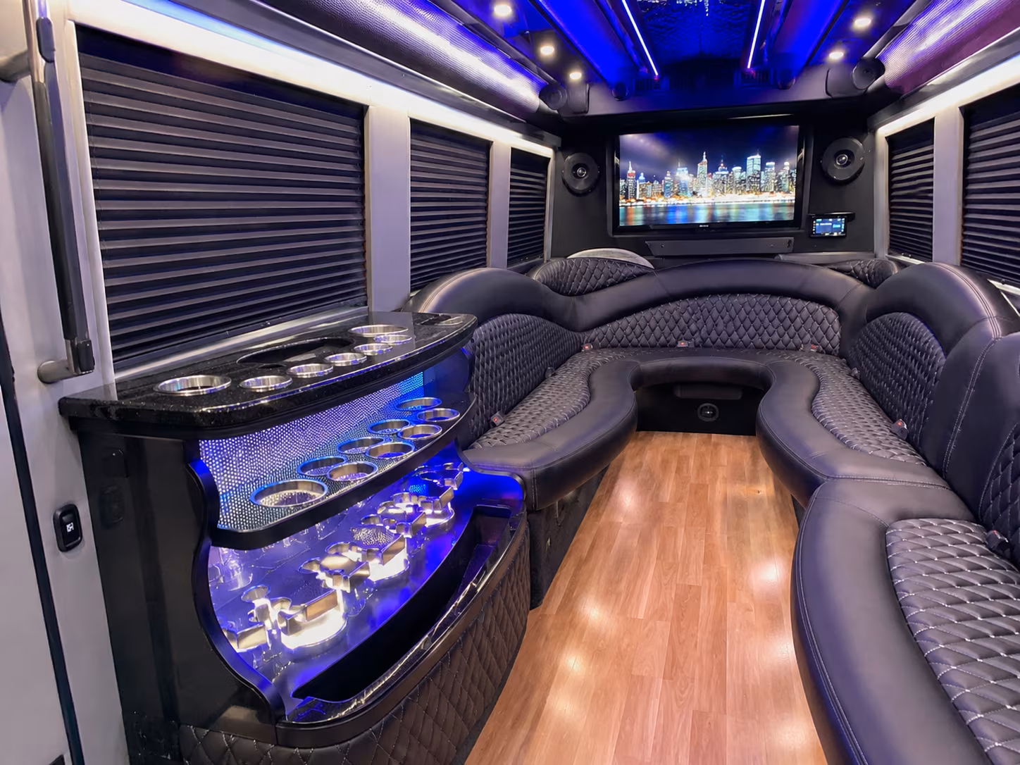 28 Passenger Party Bus Interior