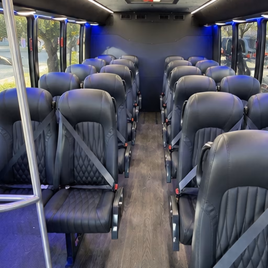 Gainesville Airport Shuttle & Transportation party bus interior
