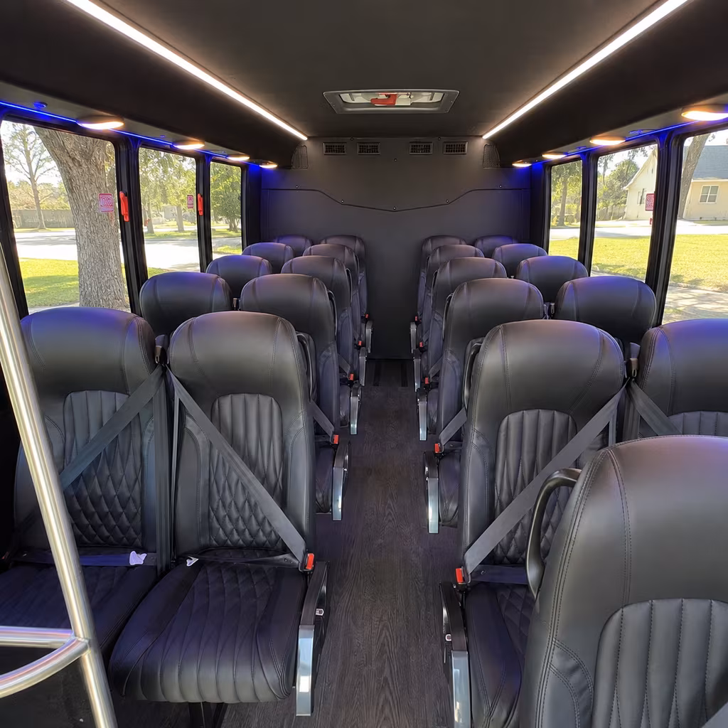 Gainesville Corporate Transportation party bus interior