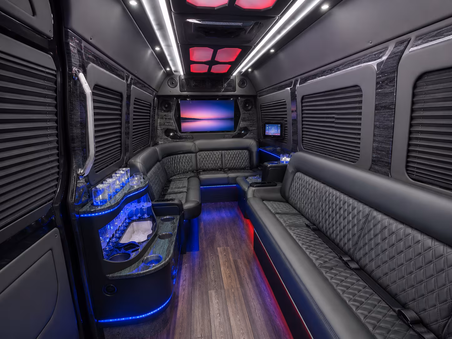 14 Passenger Sprinter Limo Inside