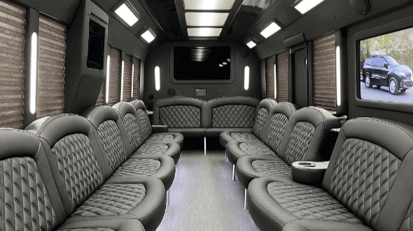 Interior of Charter Bus Company Daytona Beach's 28 Passenger Party Bus in Daytona Beach