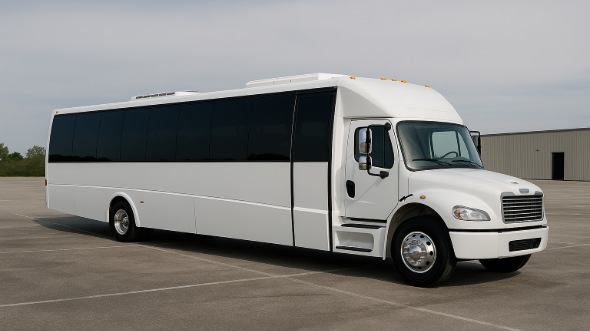 Exterior of Charter Bus Company Palm Coast's 28 Passenger Party Bus in Palm Coast