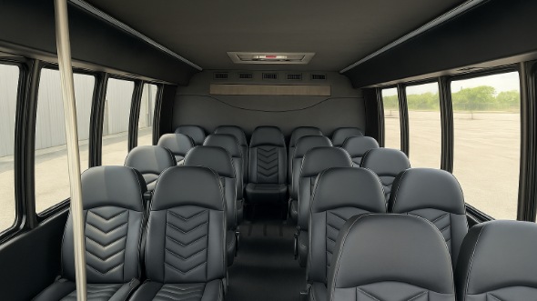 Interior of Charter Bus Company Gainesville's 30 Passenger Minibus in Gainesville