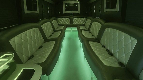 Interior of Charter Bus Company Ocala's 30 Passenger Party Bus in Ocala
