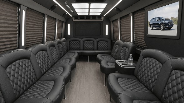 Interior of Charter Bus Company Orlando's 30 Passenger Party Bus in Orlando
