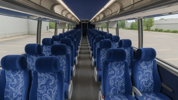 Interior of Charter Bus Company Gainesville's 40 Passenger Charter Bus in Gainesville