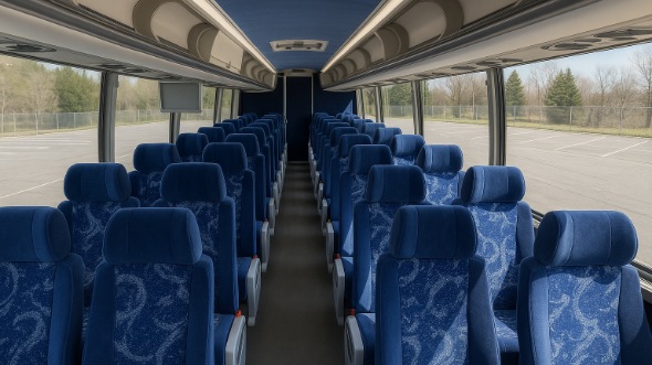 Interior of Charter Bus Company Gainesville's 44 Passenger Charter Bus in Gainesville