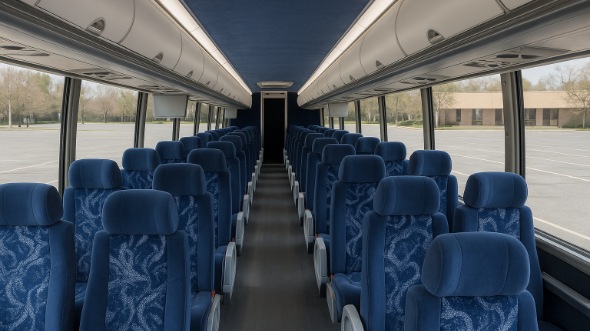 Interior of Charter Bus Company Gainesville's 45 Passenger Charter Bus in Gainesville
