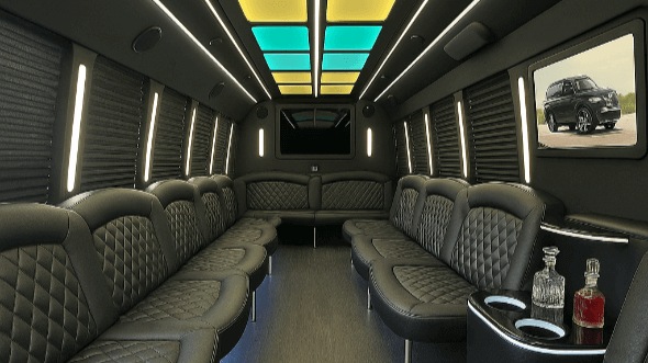 50 passenger party bus interior