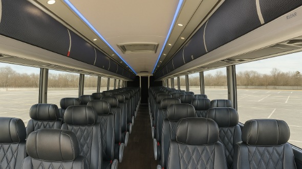 Interior of Charter Bus Company Gainesville's 51 Passenger Charter Bus in Gainesville
