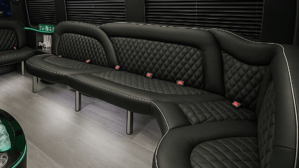 gainesville 14 passenger sprinter limousine interior