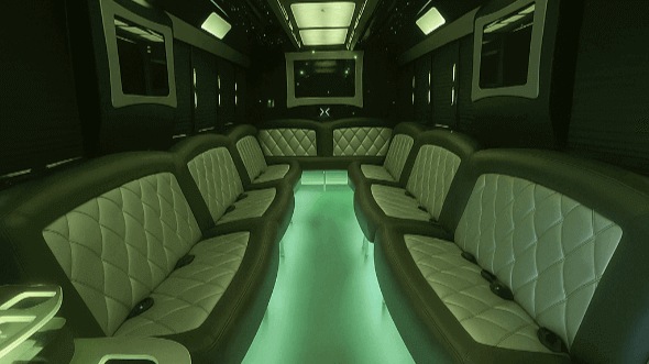gainesville 50 passenger party bus interior